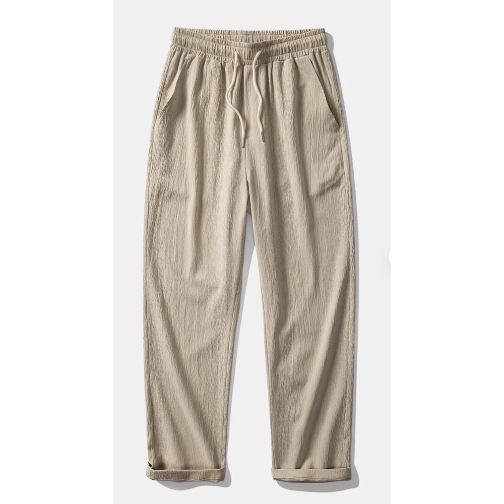 hoooyi Men’s Crinkle Textured Straight Leg Pants| Size small NWT